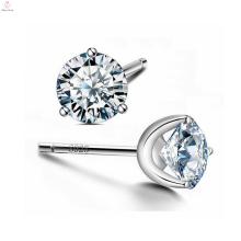 Crystal S925 Sterling Silver Zirconia Cz Boucles d&#39;oreilles